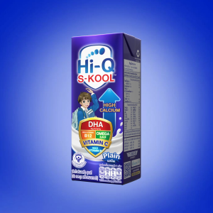 นมกล่อง ยกลัง x2 ลัง นมยูเอชที นมวัยประถม นมไฮคิวเอสกูล รสจืด 180 มล (72 กล่อง) นม UHT HiQ SKOOL UHT