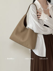 Double R Elegant Tote Bag Womens Large Capacity Single Shoulder Bag Commuter Bag Casual Simple Style Magnetic Buckle Closure