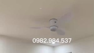 Quạt trần chung cư miniQuạt trần thấp 3 cánh cho phòng khách nhỏ-phòng ngủ động cơ DC invertercó đảo chiều kèm điều khiển