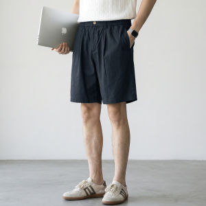 UBV | Cool And Breathable Ramie Lyocell Five-Point Shorts Men Elastic Waist