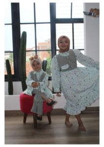 Tasya Gamis muslim Anak setcel Gamis Wanita Motif Anak