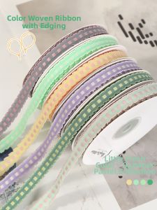 NingChu Ribbon | Color Woven Hooked Edge Ribbon for DIY Crafts Gift Wrapping and Clothing 1cm