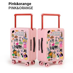 Customizable Children Students Doodle Design Travel Luggage