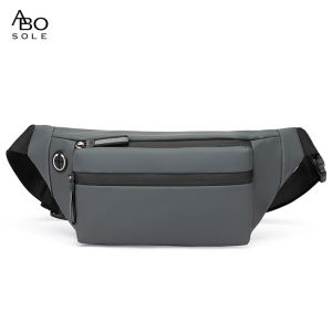 ABOSOLE กระเป๋าสะพายไหล่ความจุมากกระเป๋าคาดเอวกระเป๋าคาดหน้าอกผู้ชายกระเป๋าสะพายข้างสะพายไหล่เข็มขัดสะโพกทนต่อการสึกหรอกระเป๋าข้างกระเป๋าคาดหน้าอกพร้อมช่องเสียบหูฟัง
