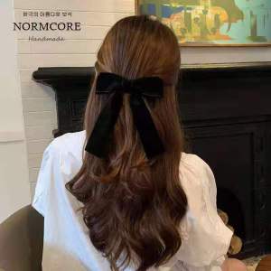 Trendy Velvet Hair Accessories with Butterfly Knots And Flowing Ties Simple Elegance Duckbill Clips for Girls Hair Styling