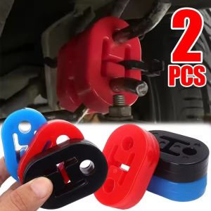 2PCS Car Exhaust Mount Hanger 2 Hole Universal Muffler Shock Absorber Insulator Bracket Polyurethane Style For Auto Pipe Support Repair Accessory