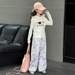 MPW | Cute Girls Long Sleeve Two-Piece Set Spring Autumn Fashionable Childrens Clothing KT Cartoon Sweatshirt Standard Package