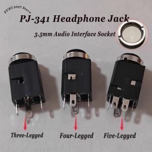 5/10PCS 3.5mm 3/4/5-pin Headphone Jack Vertical Socket With Nut 3.5 Audio Headphone Connector PJ-341 Headphone Jack