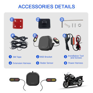 Motorcycle Millimeter Wave Radar BSD Blind Spot Detection System Reversing Radar Sensor for Vehicle Safety Blind Spot Monitoring
