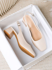 MIFEI | Leather Peep Toe Summer Women Sandals Block Heel