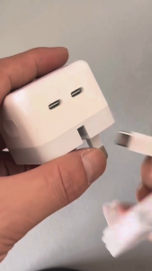 50W PD Fast Charging Adapter Phone Charger with 2 USB Type-C Ports Compatible with Phone 15/14/13/12/11 Pro Max/Pad