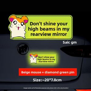 NBM | High Beam Off Reflective Car Warning Stickers
