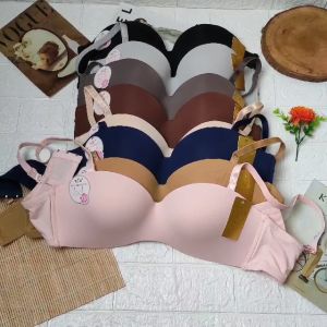 Bra Tanpa Kawat 1/2 Cup TALLY 1910 Bahan Seamless 34-40 Cup C Tali Bisa Lepas/Bra Tanpa Kawat Cup Setengah TALLY 1910 Size 34-40 Cup C