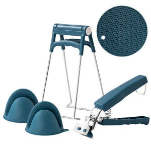 Bowl Clamp Anti Scald Clamp and Household Use Anti Slip Steaming Dish Anti Scald Hand Lift Silicone Bowl Clamp for Kitchen Tools