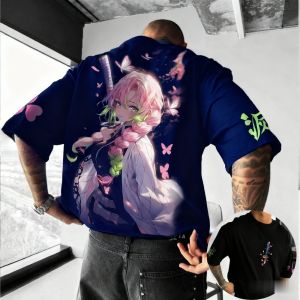 Bandai | 2026Demon Slayer Mitsuri Kanroji Super Large Size New Summer T-Shirt Mens Womens Casual Versatile Fitness Running Trend Styles