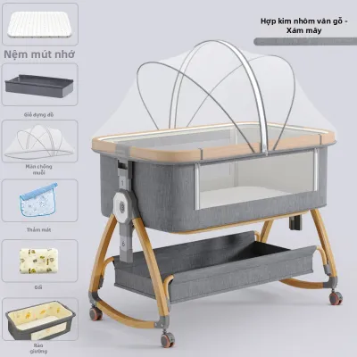Crib Bé Gấp Đa Năng Di Động