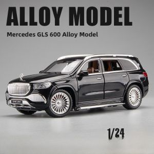 1:24 Scale Maybach GLS600 Car Model Alloy Simulation Starry Sky Roof Mercedes Toy Car for Children Boys And Girls