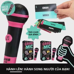 Trò Chơi Karaoke Gia Đình 2-10 Người Chơi Trò Chơi Trên Bàn Thú Vị Lấy Micro Cho Người Hát Xấu Với 125 Thẻ Lời Bài Hát Hoàn Hảo Cho Các Bữa Tiệc Gia Đình