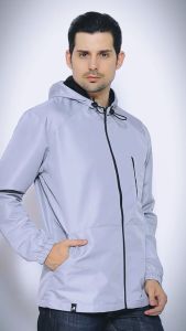 Jaket Hoodie Taslan Lengan Panjang MJF158: Pakaian Outdoor & Aktivitas