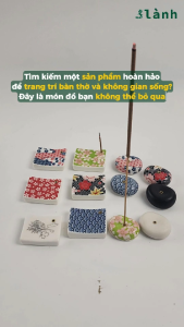 Đế Cắm Nhang Trầm Hương Bằng Gốm Sứ Phong Cách Nhật Bản Dùng Thiền Yoga Dâng Hương Trang Trí 3 Lành Quà Tết