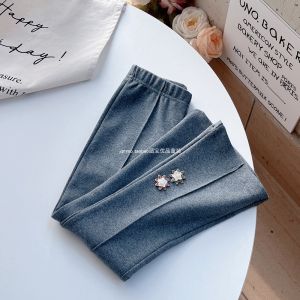 Fashionable Childrens Clothing Girls Flared Pants High Waist Long Cotton Spring Autumn Korean Style Small Fragrance Wind Black