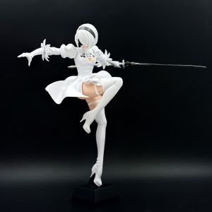 Bandai | 24CM NieR Automata YoRHa No. 2 Type B figma 2B Lifeform Kaine Nier PVC Action figure doll model Collectible statue figura gift