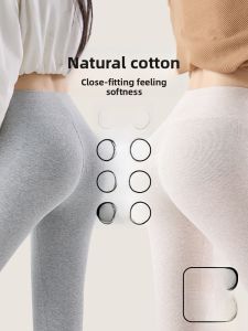 Miiow | High Waist Thin Cotton Lined Womens Leggings Autumn Thermal Pants Inner Wear Comfortable Stretchy Slim Fit Warm Trousers