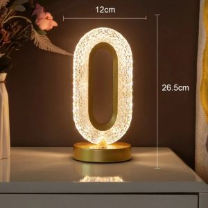 GGbingo dimming night light bedroom crystal touch light 3D moon light girl bedroom home décor aesthetic USB bedside LED ambiance