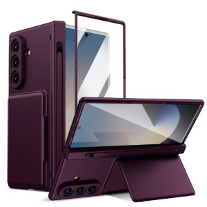 For Samsung Galaxy Z Fold 8 Ultra 7 6 5 5G Case Full Cover With Hinge Protection & Card Holder & Stand & Pen & Screen Protector