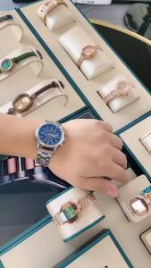 จัดส่งจากจีน [2025] นาฬิกาสายเหล็กสามตากระจกสีฟ้าสีสันสดใสขายดีใหม่   ชาย   นาฬิกาควอตซ์ของขวัญนาฬิกาผู้ชาย 317