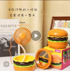 USB Rechargeable Cute Mini Handheld Fan with Mirror Multifunctional Portable Cooling for Students Home Office Outdoor Travel Quiet