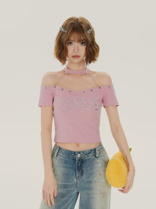 Áo Thun Nữ Cổ Treo Một Bên Vai Tay Ngắn Dáng Ôm Mùa Hè Phong Cách Mới Chất Liệu Cotton Tagkita Thương Hiệu Thời Trang Nữ