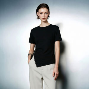 AMII | Short Sleeves Round Neck Ice-Ceramic Cotton T-Shirt