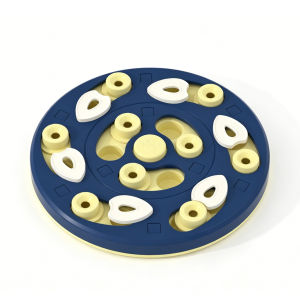 Interactive Pet Slow Feeder Puzzle Toy Food Dispensing Snuffle Mat Turntable for Cats Dogs Boredom Relief Brain Training Game