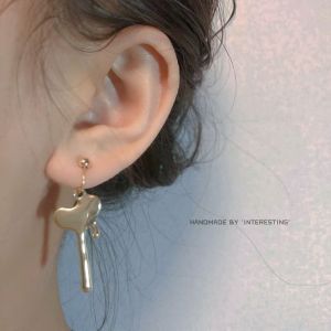 Original Design Bear Cherry Heart Ear Cuff No Piercing Pain 14K Gold Silver Mosquito Coil Ear Clip Couple Fashion Jewelry