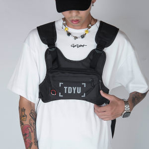 Chinese Fad Tactical Function Chest Hanging Backpack Chest Rig Bag Hip-Hop Fashionable Brand Rap Hip Hop Vest Waist Bag