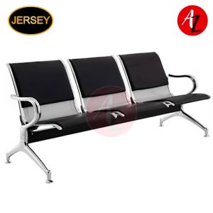 Jersey JS-GCF06 BLACK 3 Seater Gang Chair With Foam