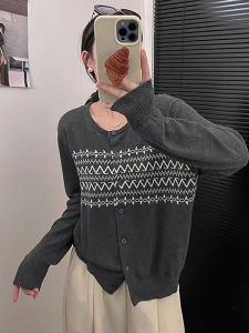 Áo Len Cardigan Dệt Kim Mỏng Cổ Tròn Thường Ngày Cho Nữ Mùa Thu 2025 Áo Khoác Ngoài Mỏng Thời Trang Thường Ngày