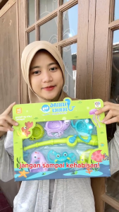 Mainan Anak FISHING SERIES TOY FUN FISHING GEAR TFG-007 Mainan Pancingan Ikan Hewan Laut Anak Mainan Anak Perempuan - Mainan Anak Laki Laki