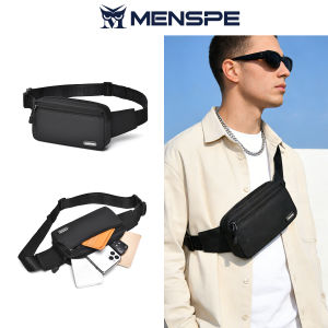 MENSPE Mens Waist Bag Casual Chest Bag Fashion Messenger Bag Travel Bag Business Bag Phone Bag Waterproof Lightweight Bag Leisure Sport Street Bag for College Student