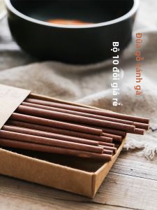 SIYUE | Đũa Gỗ Cánh Gà Chống Nóng Không Sáp Không Sơn 10 Đôi
