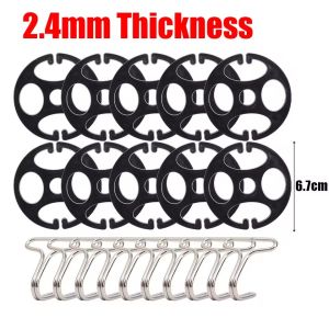10Set Car Seat Cushion Fixing Buckle Set Metal Hooks Seat Cover Fittings Plum Plate Fasteners for Mounting Seat Back Protector Pads