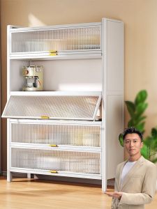 Jiabang High Dustproof Kitchen Storage Rack Multi-layer Floor-standing Home Use Metal Storage Cabinet for Pot And Utensils