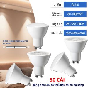 50 Bóng Đèn LED GU10 Có Thể Điều Chỉnh Độ Sáng Ánh Sáng Tự Nhiên 3000K 4000K 6000K 9W 7W 5W 3W Tiết Kiệm Năng Lượng Dùng Cho Thiết Bị Điện Tử