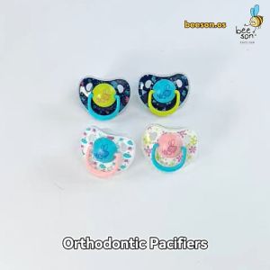 Beeson 0-6M+ 2pcs Puting Botol Susu / Baby Soft Silicone Orthodontic Soother Pacifier Flat Head BPA Free 80385A 80385B