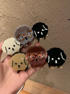 2023 Cool Acetate Hair Clip Dog Glasses Creative Simple Design Fresh out Freshly Made Headwear for Women Girls Kids