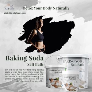 ATP Farm - CHÍNH HÃNG : 1KG Muối tắm Baking Soda - Organic 100% Cao cấp Nhập khẩu Châu Âu