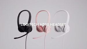 Logitech H390 USB Headset Rotating Noise Canceling Mic Digital Stereo Sound Wired On Ear Headphone