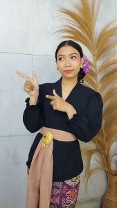 (HANYA KEBAYA) Atasan Kebaya SIFON AIRFLOW POLOS KERUT Strait Kebaya Bali Pengantin Pesta Wisuda Modern