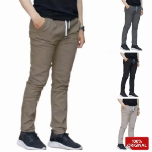 Celana Panjang Pria Karet Chinos Standar Jumbo Premium M-XXL Taktik Outdor Sport Casual KOREAN STYLE